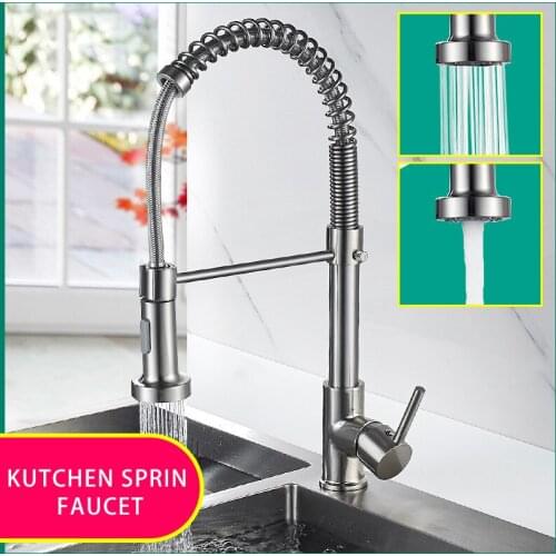 Matte Black Kitchen Faucet Deck Mounted Mixer Tap 360 Degree Rotation Stream Sprayer Nozzle Kitchen Sink Hot Cold Taps