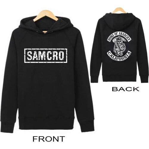 Sons of Anarchy Hoodie TV SOA Cosplay party Costume women Men Jacket coat Mayans Sweatshirt Autumn Winter Wear black white