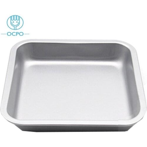 2020 Trend New Product Non-stick Silver Coating Kitchen Gadgets Dessert Bread Tool 7.5 Inch Square Mini Fruit Pie Baking Tray
