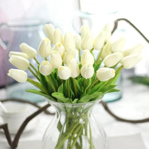 Tulip Artificial Flower Real Touch Artificial Bouquet Fake Flower for Wedding Decoration 10PCS/Lot