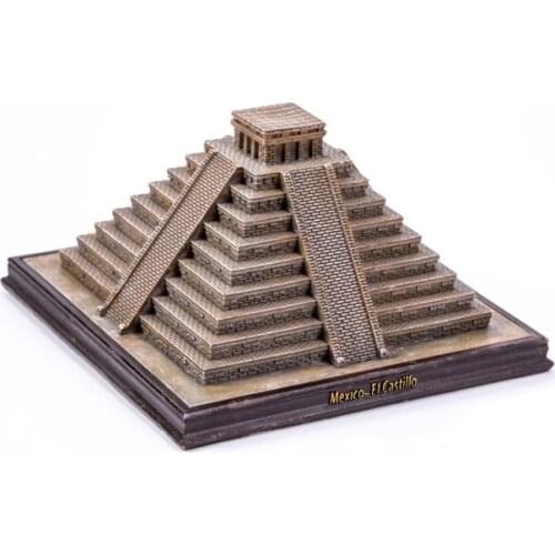 High-quality Mayan Pyramids In Mexico World Famous Landmark Metal Model Decor Crafts Tourism Souvenirs Collection Gifts