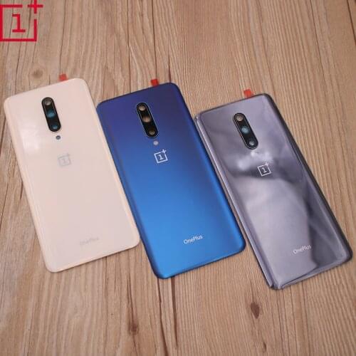 7Pro Rear Housing For Oneplus 7 Pro One Plus 7 pro 1+7pro Glass Back Cover Repair Parts Battery Door Case& Logo Camera Lens Glue
