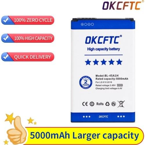 Mobile Phone Replacement Battery BL 45A1H BL-45A1H 5000mAh For LG K10 F670L F670K F670S F670 K420N K10 LTE Q10 K420