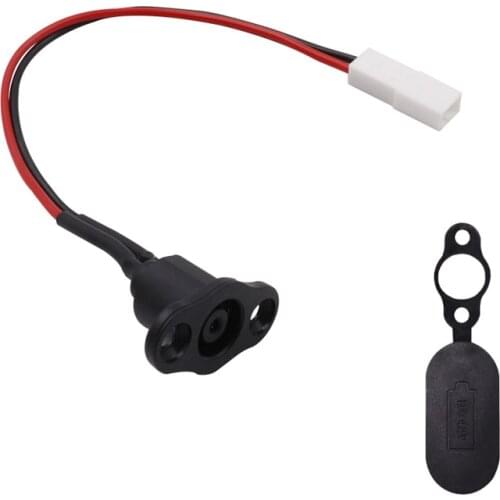 For Xiaomi Mijia M365 Electric Scooter Power Charger Charging Line Interface Hole Cap with red /black rubber cover