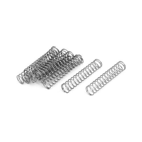 0.8mmx10mmx50mm 304 Stainless Steel Compression Springs 10pcs