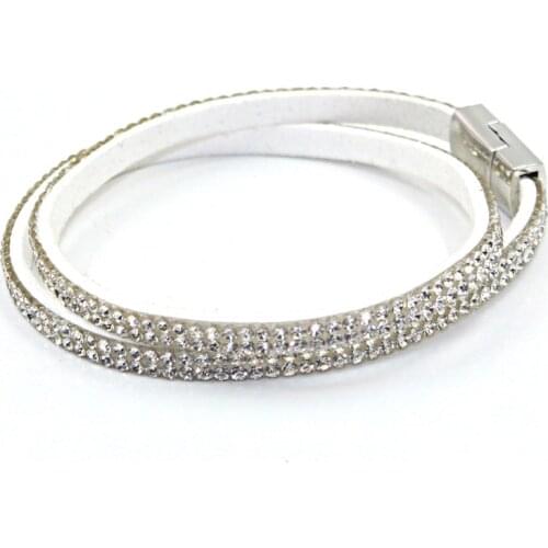 1 pc/lot 2018 New Arrival Fashion Jewelry Optional collocation Rhinestone Charm Bracelet&bangle Leather Bracelet For Women