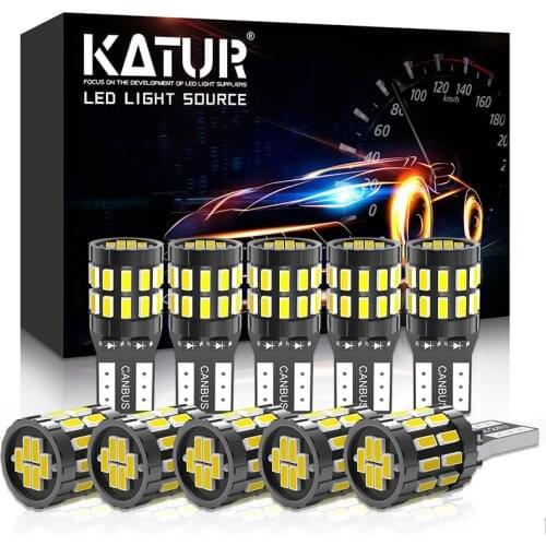 10pcs T10 W5W Canbus LED bulbs 168 194 Interior Reading Parking Lights White Blue Red Amber No Error 12V For BMW Audi Mercedes