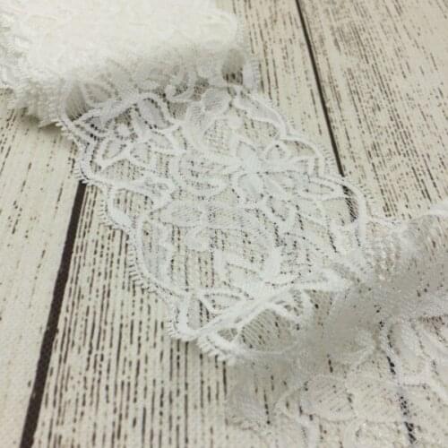 10yards/color/pack 3 inch wide Tulle Lace Trim Lace Ribbon for Ornaments Elastic Lace Stretch for Baby Girls Hair Accessories