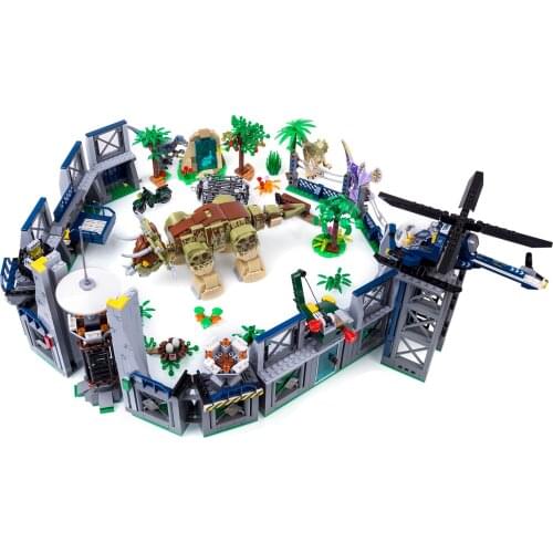 2200+Pcs Dinosaur World DIY Scene Dinosaur Prison Small Particle Building Blocks Model Set