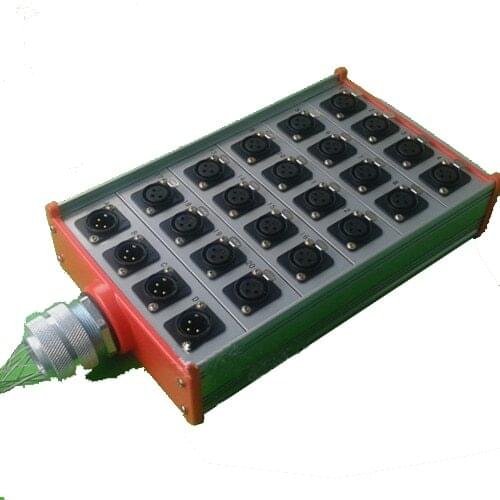 24 channel Stage cable box with 20 xlr female socket & 4 XLR male socket