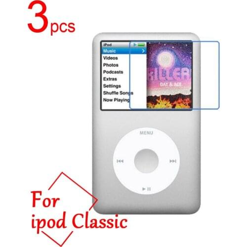 3pcs Clear Glossy/Matte/Nano anti-Explosion LCD Screen Protector Cover For Apple ipod Classic MP3 Front&Back Protective Film