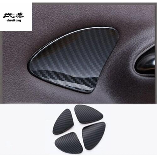 4pcs/lot ABS carbon finber grain Interior door shake handshandle bowl decoration cover for 2018 2019 Lexus ES200 260 300h