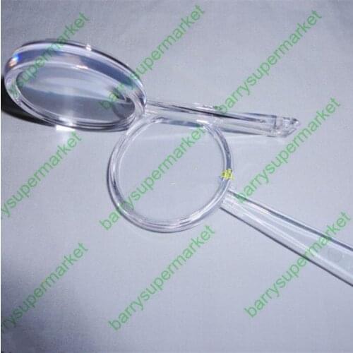 50pcs Handheld - style 40mm reading plexiglass (acrylic) Magnifier for old people/Student,students,Childrens toys,making fire