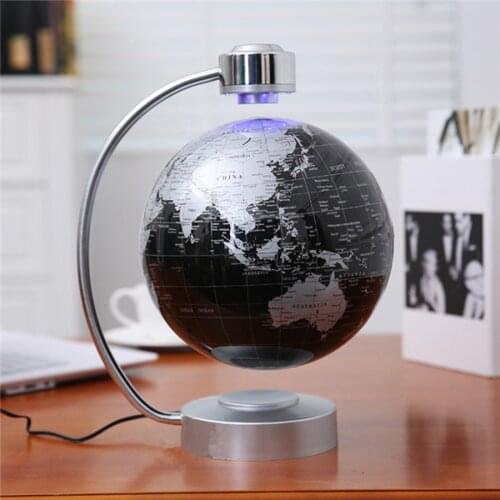 8 Inch Electronic Magnetic Levitation Floating Globe World Map with LED Lights for Boyfriend Christmas Gift Home Decoration
