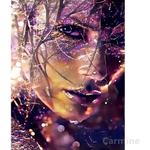 Woman DIY 5D Diamond Painting Portrait Mosaic Girl Craft Picture Cross Stitch Embroidery Full Round&square Drill Home Decoration