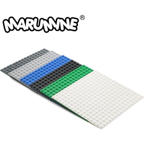 Marumine 16x16 Dots Baseplate 2PCS Small Blocks Base Plate 3867 91405 City DIY Classic Educational Creative Building Bricks Set