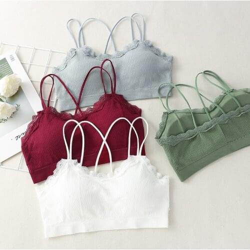 Bras For Women Seamless Bra Female Underwear Vest Womens Tube Top Wireless Brassiere Breathable Sexy Lace Bralette Cross Sling