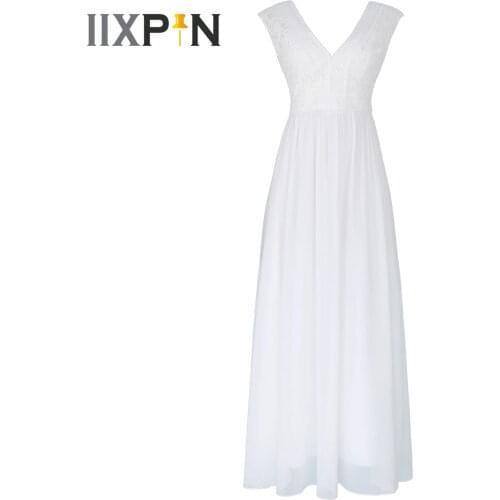 Elegant Womens Dress Floral Embroidery Chiffon V Neck Maxi Long Dress Summer Dress for Women Bridesmaid Prom Evening Gown