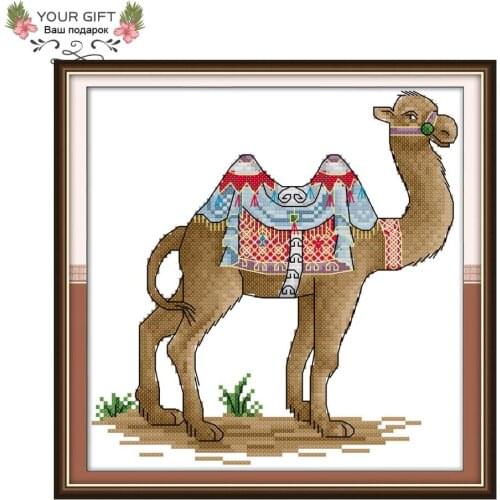 Joy Sunday Dress Up The Camels Cross Stitch DA268 14CT 11CT Counted and Stamped Dress Up The Camels Wholesale Cross Stitch