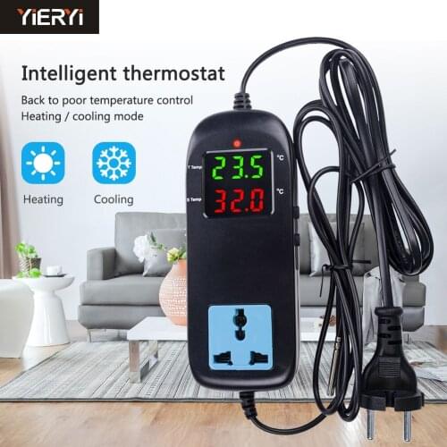 30 pieces/ Lot MH2000 AC90V~ 250V Quality LED Digital Intelligent Electronic Temperature Controller with Socket