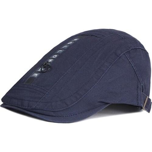 2021 Cotton Spring Summer fashion solid color letter Newsboy Caps Flat Peaked Cap Men and Women Painter Beret Hats 137