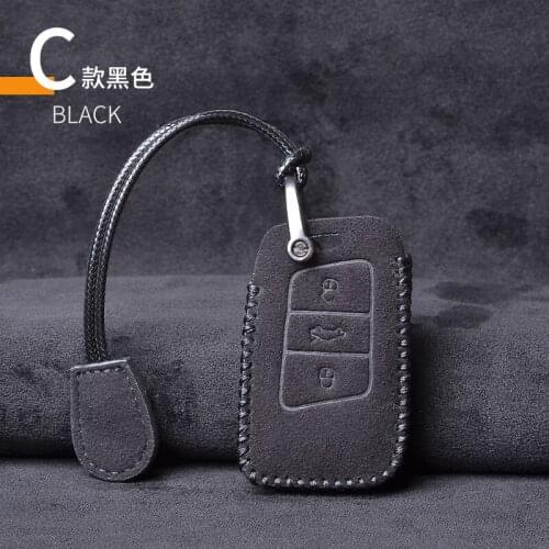 Leather Car Remote Key Case Cover Holder Shell Fob For Volkswagen VW Magotan Passat B8 Golf For Skoda Superb A7 Car Accessories