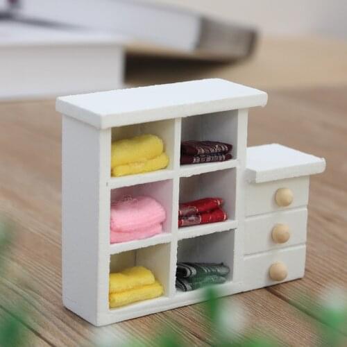 Creative Wooden Furnishings Small White Cabinets Household Decorations Decoration Gifts Crafts Shooting Props