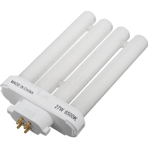 New 220V 27W 4 Pin Rows 6500K Double-H Quad Tube Compact Fluorescent Lamp Light Bulb