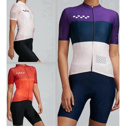 Summer cycling kit women 2020 Team racing cycling wear pedla Road bike cycling suit Gel pad bib shorts and short sleeve Jersey