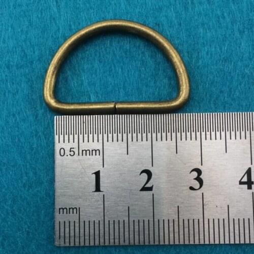50 pieces/lot) Metal Bronze 25mm D buckles Garment Accessories bags buckle Luggage hardware materials