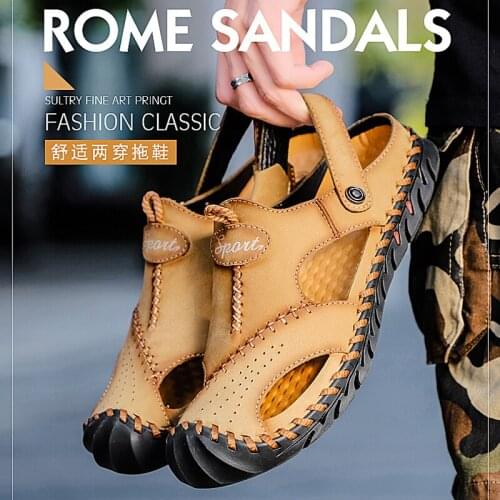 2021 new fashion breathable mens sandals outdoor water shoes beach shoes