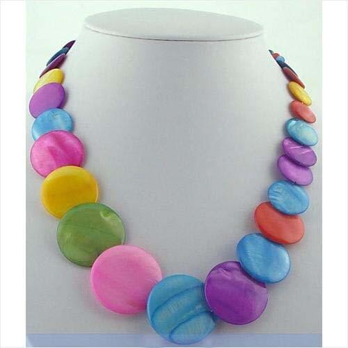 New Arrival Unique Pearls Jewellery Beautiful 18'' Multicolor South Sea Shell Pearl Of Mother Necklace Birthday Party Great Gift