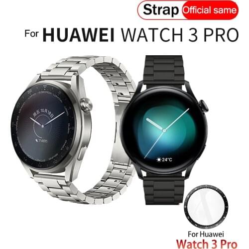 Upgrade Titanium Grey Watch Strap For Original Huawei Watch 3/ 3 Pro 22mm Stainless Steel Metal Watch Band for Huawei GT 2 2E