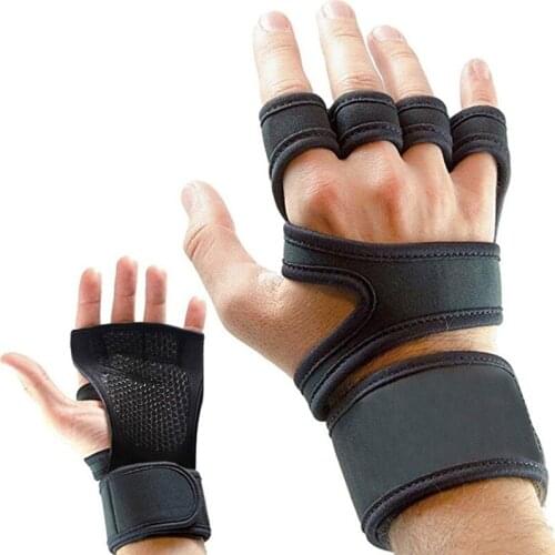 1 Pair Gym Weight Lifting Gloves Dumbbell Weightlifting Fitness Exercise Non-Slip Breathable Half Finger Sports Training Gloves