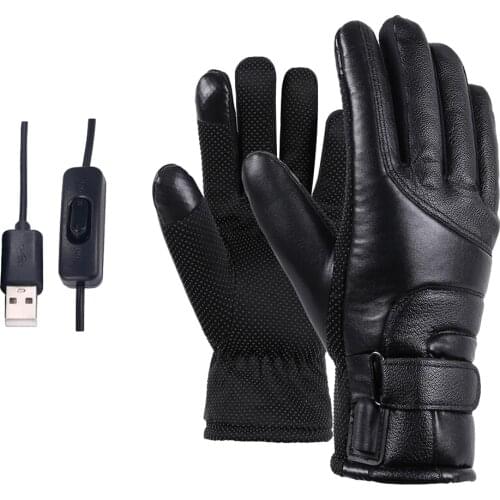 1 Pair Winter Motorcycle Riding Electric Heating Gloves Warm Gloves USB High Heat Constant Temperature Thermal Heating Gloves