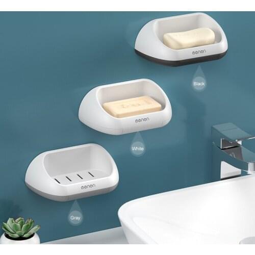 Portable Soap Dishes Stand Shower Soap Holder Plastic Storage Rack For Bathroom Drain Pan Design Bathroom Accessories Sets
