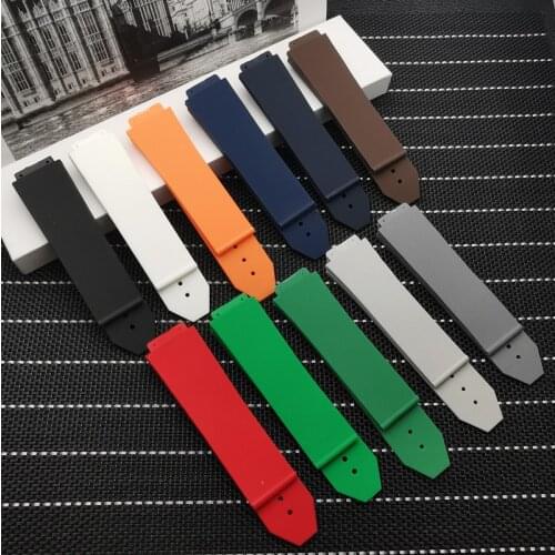 Top Brand Watch Strap 25*19mm 22mm buckle Belt Male Watch accessorie Silicone Strap For Hublot Men Watchband band Fusion series