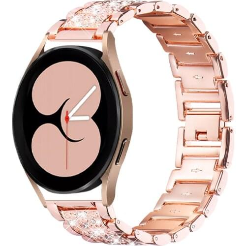 For Samsung Galaxy Watch 4 Classic 46mm 42mm Wrist Diamond Band for Galaxy Watch4 44/40mm Womens Stainless Steel 20 22MM Strap