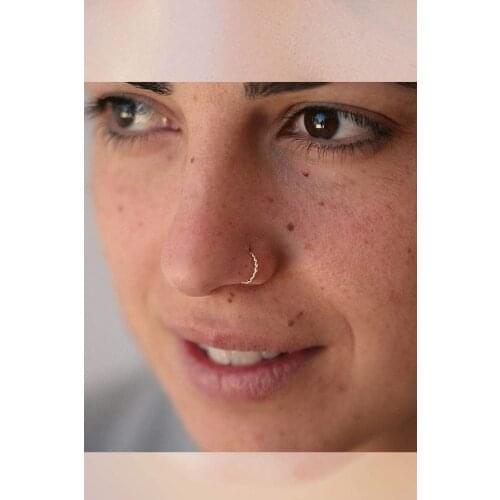 Silver Ring Burma Spiral Speed Up Nose Piercing Nose Ring