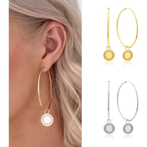 100% 925 Sterling Silver GIGI Hoops for Women Trendy Hyperbole Gold Silver color Big Hoop Earrings Female Fashion Jewelry 2020