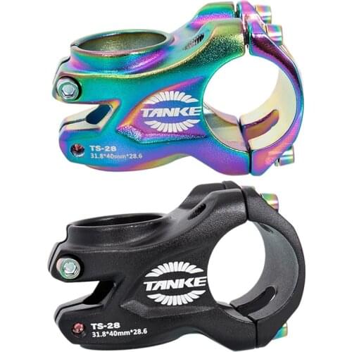 TANKE Road Bicycle Stem 40mm 0 degree Short Colorful Oil Slick Stems 31.8mm Handle Bar CNC Alloy Cycling Accessories