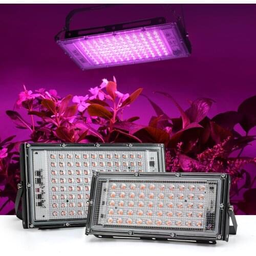 LED Grow Lights Flower Seeds Panel 220V 50W 100W Outdoor Floodlight Phytolamp For Indoor Tent Hydroponic Greenhouse Plants Lamp