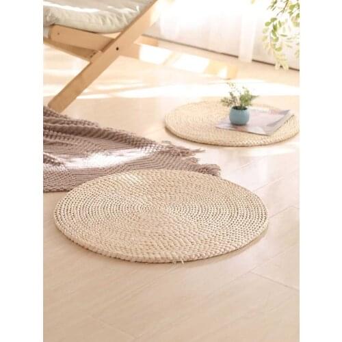 Tatami Futun cushion made of cattail rattan grass thickened window Buddhist meditation mat household living room balcony