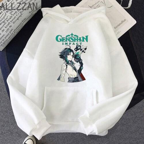 Genshin Impact ZHONG LI Hoodies Cartoon Clothes Pullover Hoodie Streetwear Harajuku Graphic Sweatshirts Tracksuit Long Sleeve