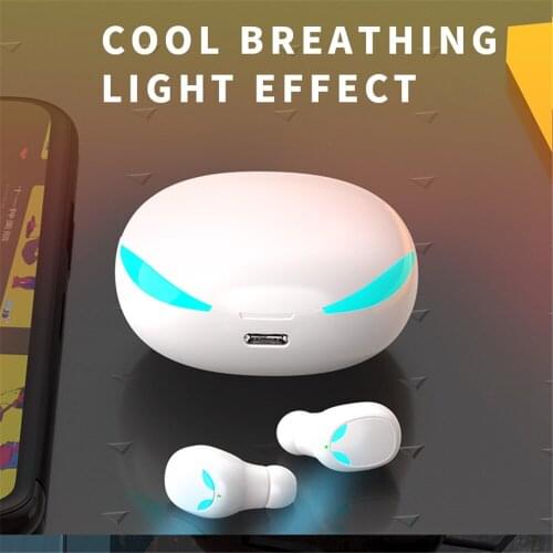 TWS Bluetooth5.1 Earphones Low Latency Gaming Headset Waterproof Deep Bass Earbuds True Wireless Stereo Sport Headphone With Mic