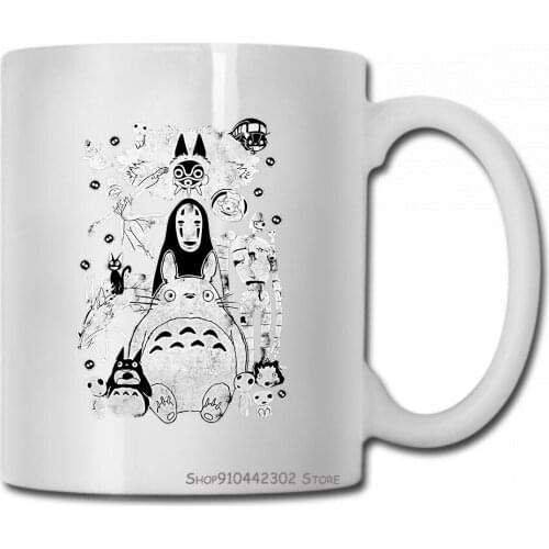 Studio Ghibli Movies Vintage Mug Cup Totoro Spirited Away Mononoke Miyazaki Tee Women Men