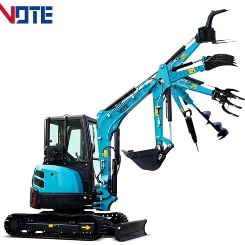 VTW-10 Mini Excavator With Cab With Side Swing Hydraulic 2 Ton Crawler Micro Digger For Sale
