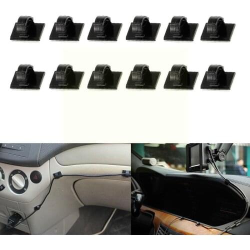 30pcs Cable Clips Self Adhesive Cord Management Black Accessories Car Clip Clamp Wire Organizer Self-adhesive Holder Wire T I7A8
