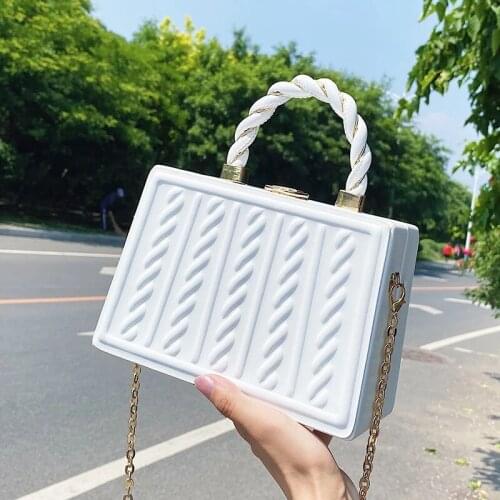 Ribbon Tote Box bag 2021 New Qquality PU Leather Womens Designer Handbag Luxury brand Shoulder Messenger Bag