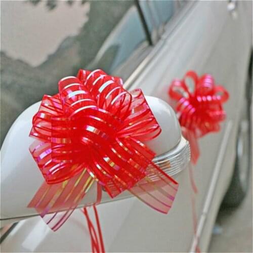 10pcs Wedding Car Decorations Gift Packing Pull Bow Ribbons Baby Shower Birthday Party Decorations Adult Event Party Decoration